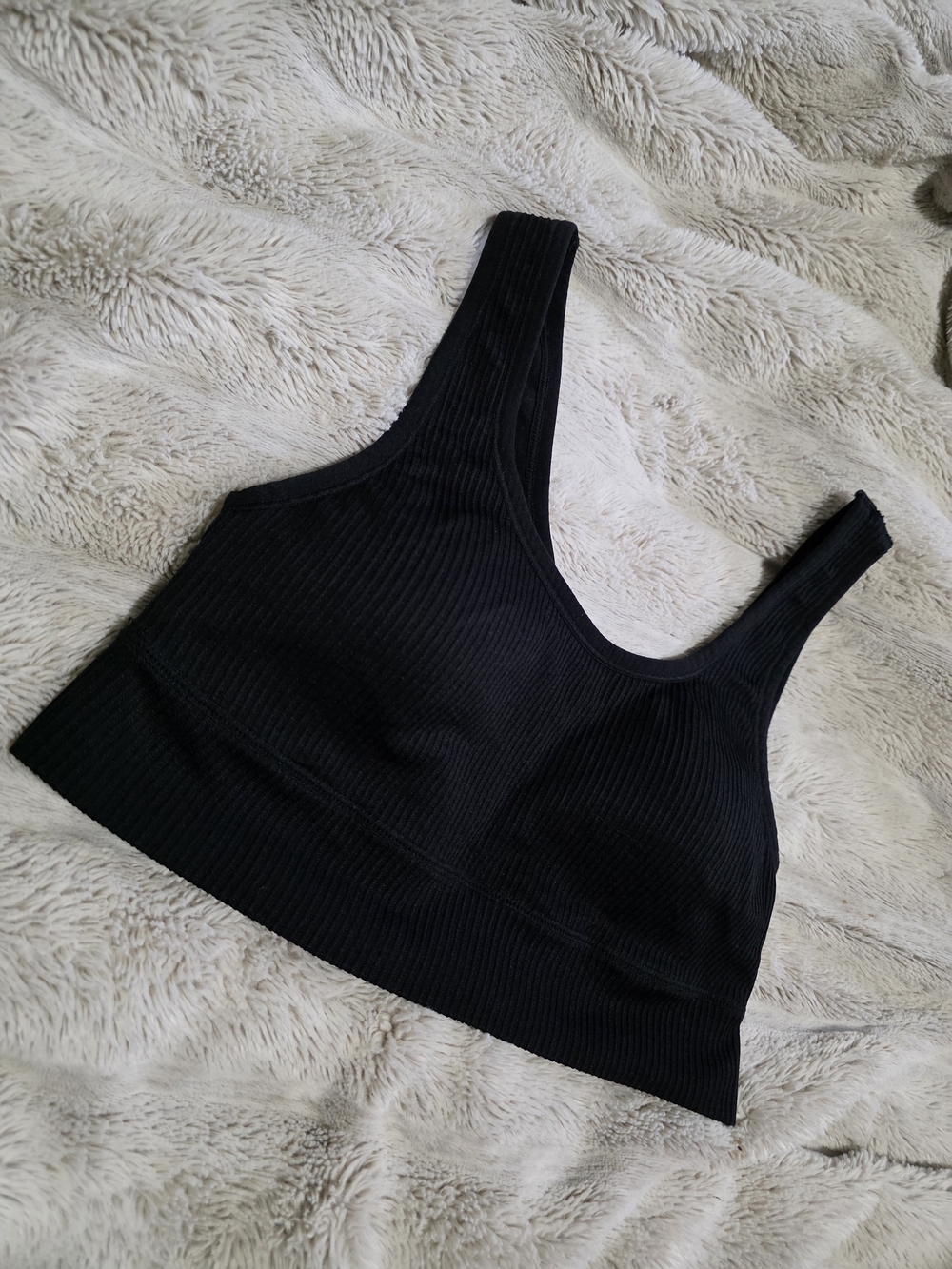 0- Torrid Seamless Ribbed Black Crop Bralette